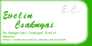 evelin csaknyai business card